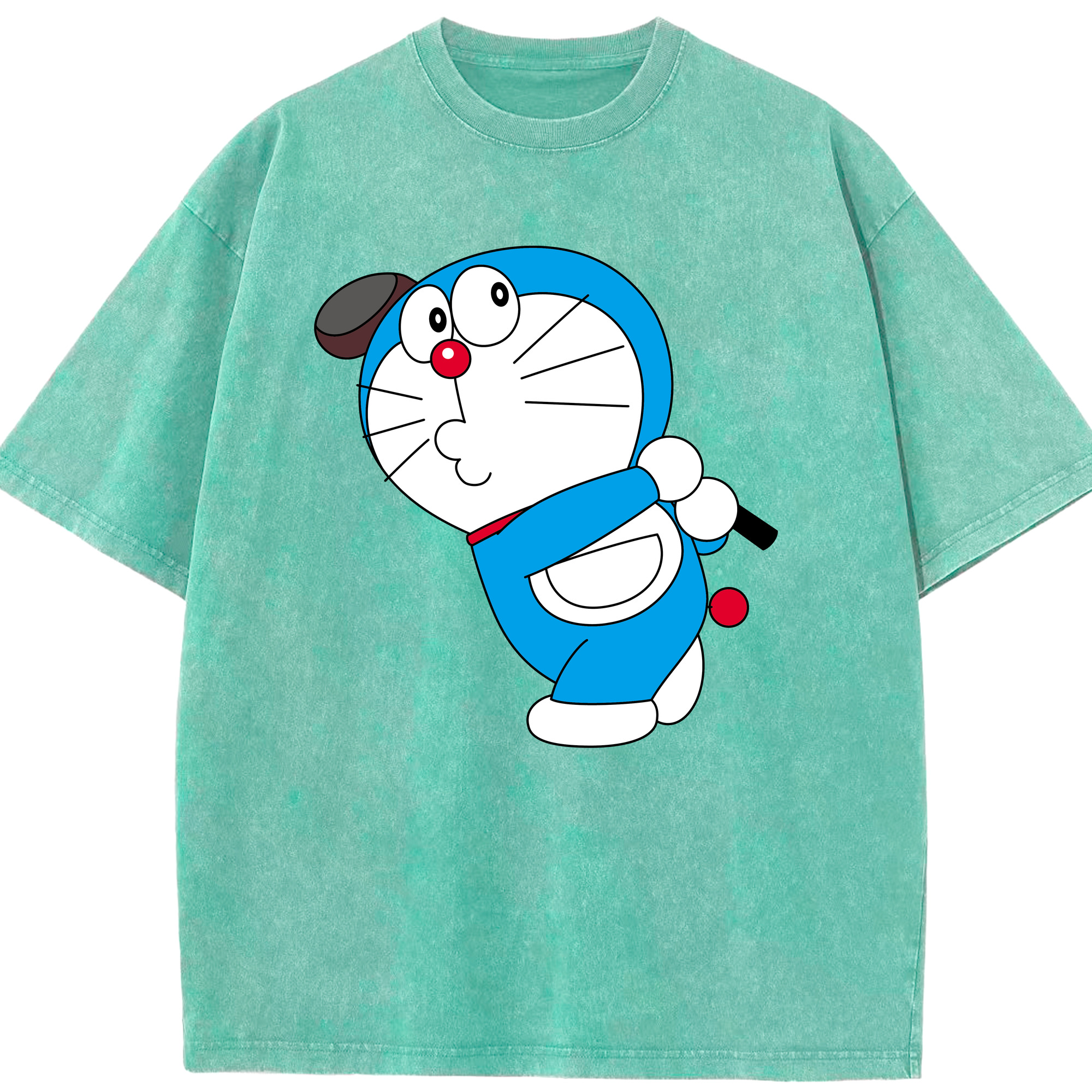 （画像用） ドラえもん Doraemon 綿100% ヴィンテージ風 半袖Tシャツ（フロントプリント）